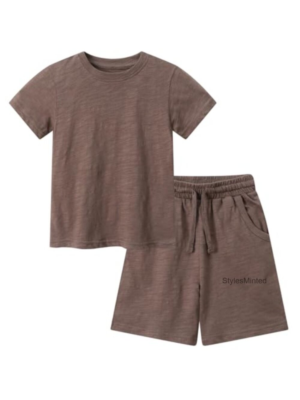 100% Organic Cotton Toddler Boy Shorts Set 2-Piece Summer Outfit
